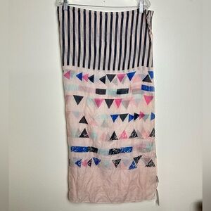 NWT The Accessory Collective Stripped Abstract Pink Scarf